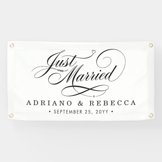 Elegante Flitterwochen-Abreise Banner (Horizontal)