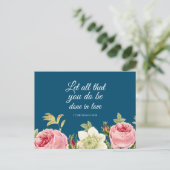 Elegante Flora 1 Korinther 16:14 Postkarte (Stehend Vorderseite)