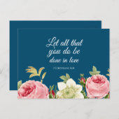 Elegante Flora 1 Korinther 16:14 Postkarte (Vorne/Hinten)