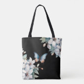 Elegante Flora Butterfly Muttertag Tote Tasche (Rückseite)