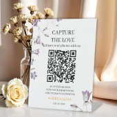 Elegante Flora Capture the Liebe Wedding Sign Sockelschild
