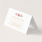 Elegante Flora Gold Salon Aftercare Visitenkarten (Rückseite)