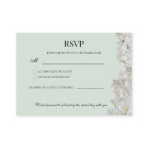 Elegante Flora Hochzeit-Antwortkarte