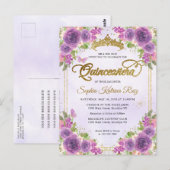 Elegante Flora Light Lila Postkarte (Vorne/Hinten)