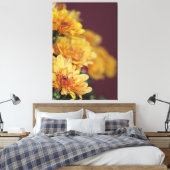 Elegante Flora mit Burgund und Gold Leinwanddruck (Insitu (Schlafzimmer))