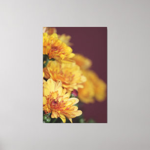 Elegante Flora mit Burgund und Gold Leinwanddruck