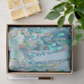 Elegante Flora Sea Turtle Decoupage Seidenpapier (Geschenk)