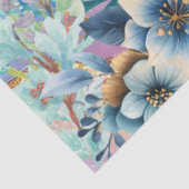 Elegante Flora Sea Turtle Decoupage Seidenpapier (Ausschnitt)