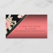 Elegante Flora, Spitzen, Visitenkarte (Rückseite)