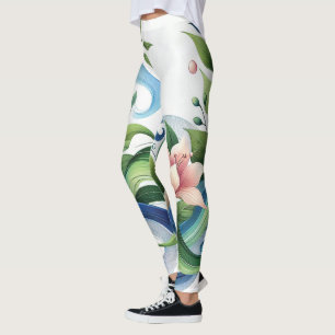 Elegante Flora und Fauna Frauen Leggings
