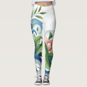 Elegante Flora und Fauna Frauen Leggings (Vorderseite)