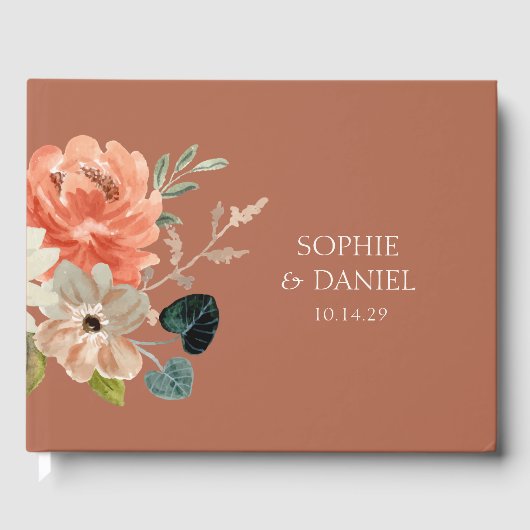 Elegante Flora und Fauna Gästebuch (Vorderseite)