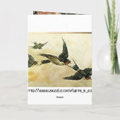 Elegante Flora und Fauna Karte (Rückseite)