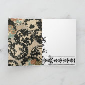 Elegante Flora und Fauna Karte (Innenseite)