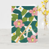 Elegante Flora und Fauna Karte (Gelbe Blume)