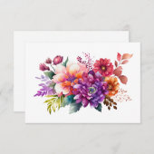 Elegante Flora und Fauna Mitteilungskarte (Vorne/Hinten)