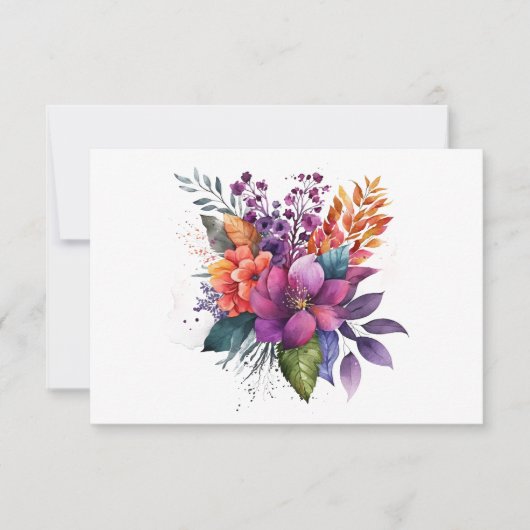 Elegante Flora und Fauna Mitteilungskarte (Vorderseite)