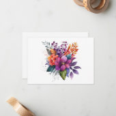 Elegante Flora und Fauna Mitteilungskarte (Vorderseite/Rückseite Beispiel)