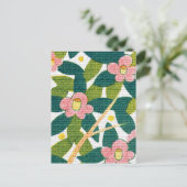 Elegante Flora und Fauna Postkarte (Stehend Vorderseite)