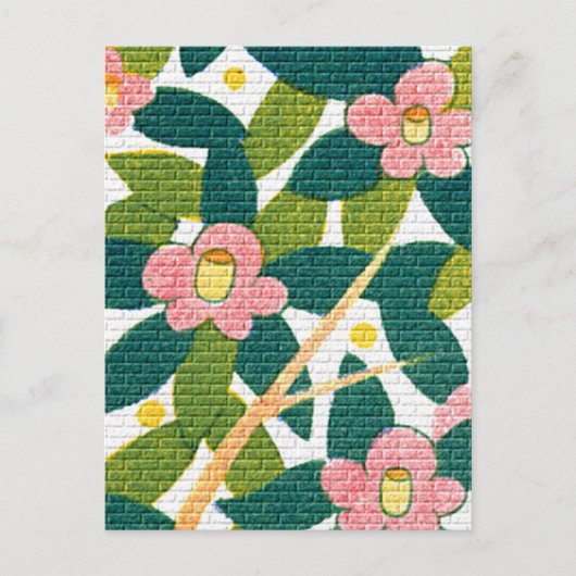 Elegante Flora und Fauna Postkarte (Vorderseite)