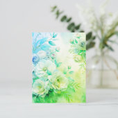 Elegante Flora Wasserfarbe Danke Karte Custom (Stehend Vorderseite)