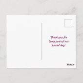 Elegante Flora Wasserfarbe Danke Karte Custom (Rückseite)