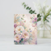 Elegante Flora Wasserfarbe Danke Karte Custom (Stehend Vorderseite)