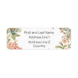 Elegante Floral Address Labels - Personalisiert