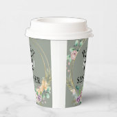 Elegante Floral Baby Dusche 8oz Papiertücher mit L Pappbecher (Rechts)