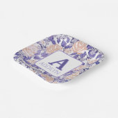 Elegante Floral Baby Girl Dusche Pappteller (Gewinkelt)