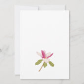 Elegante Floral Baby Shower Einladung (Rückseite)