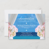 Elegante Floral Beach Hochzeitskarte Einladung (Vorderseite)
