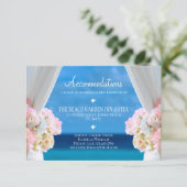 Elegante Floral Beach Hochzeitskarte Einladung (Stehend Vorderseite)