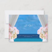 Elegante Floral Beach Hochzeitskarte Einladung (Rückseite)