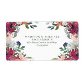 Elegante Floral Boho Hochzeit im Herbst Rücksendea (Vorne)