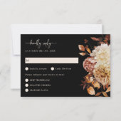 Elegante Floral Boho RSVP-Karte RSVP Karte (Vorderseite)