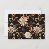 Elegante Floral Boho RSVP-Karte RSVP Karte (Rückseite)
