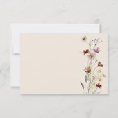 Elegante Floral Boho RSVP-Karte RSVP Karte (Rückseite)