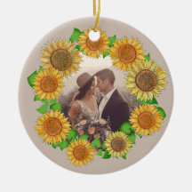 Elegante Floral Boho Sonnenblume Rustikale Taupe H