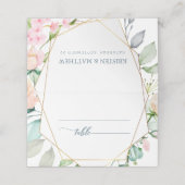 Elegante Floral Boho Wasserfarbe Geometrische Hoch Platzkarte (Außenseite Aufgefaltet)