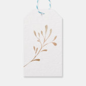 Elegante Floral Botaniqe Gold Foil Wedding Geschenkanhänger (Rückseite)