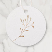 Elegante Floral Botaniqe Gold Foil Wedding Gift Ta Geschenkanhänger (Rückseite)