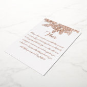 Elegante Floral Botaniqe Gold Foil Wedding Vows Folieneinladung (Gedreht)