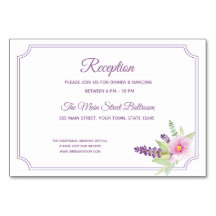 Elegante Floral Bouquet Empfang Card