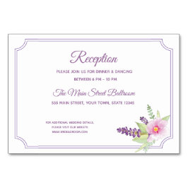 Elegante Floral Bouquet Empfang Card Tischnummer