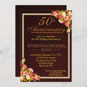 Elegante Floral Bouquet Hochzeitstag Einladung (Vorne/Hinten)