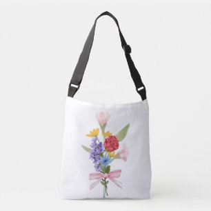 Elegante Floral Bouquet Tote Bag - Stilvolle Allta Tragetaschen Mit Langen Trägern