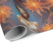 Elegante Floral Bride Wedding Collection Geschenkpapier (Rolleneckpunkt)