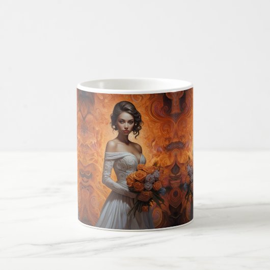Elegante Floral Bride Wedding Collection Kaffeetasse (Mittel)