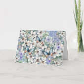 Elegante Floral & Butterflies Geburtstagskarte Feiertagskarte (Rückseite)